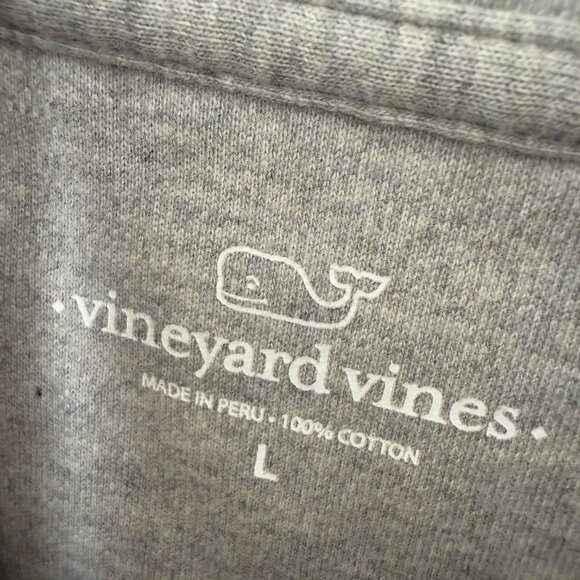 Women Vineyard Vines 1/4 Zip Pullover Sweatshirt Plaid Light Gray Size Large - Picture 4 of 9